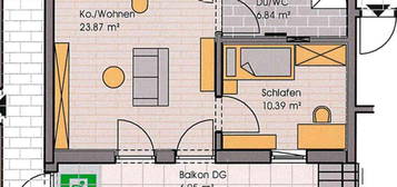 2-Zimmer-Senioren-Wohnung mit betreutem Wohnen