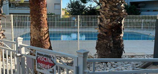 Location appartement meublé T2 de standing : 55M2 , climatisation et piscine