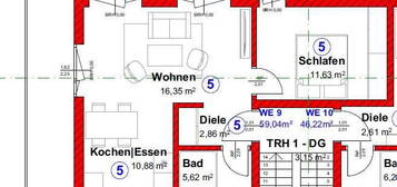 neu erstellte 2 Zimmerwohnung mit großer Terrasse - Erstbezug 870,00 warm