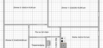 WG-geeignete 3-Zimmer-Wohnung im Herzen von Roßdorf