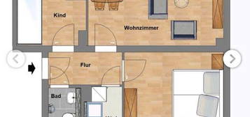 1 zimmer in 3 zimmer Wohnung