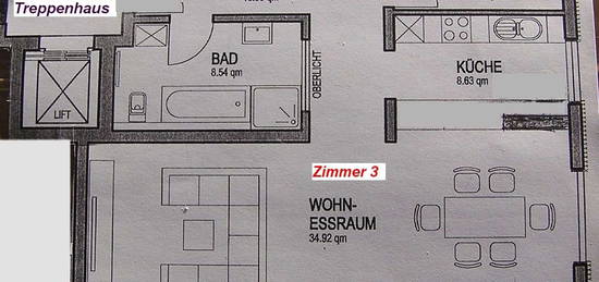 Komfort 3 Zimmer Wohnung Weil/Rh.  - 3 Zimmerwohnung