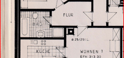 Schöne, geräumige 2-Zimmer-EG-Wohnung mit Balkon in Es-Zell