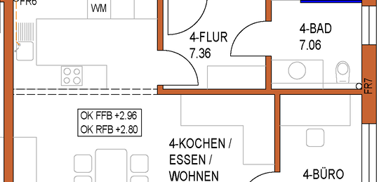 Neubau/Erstbezug: schöne 3-Zimmer-Wohnung (Energieeffizienz Stufe 40/55)