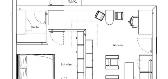 Schöne ruhige und helle Einlieger-Singelwohnung in Bad Orb.